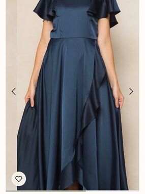 Ivy City Dress “Callie” Size Large in Navy / NEW WITH TAGS- Ruffle Sleeve Dress